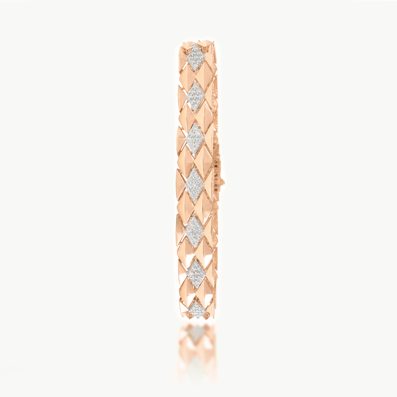 Raha Round Diamond Mens Bracelet