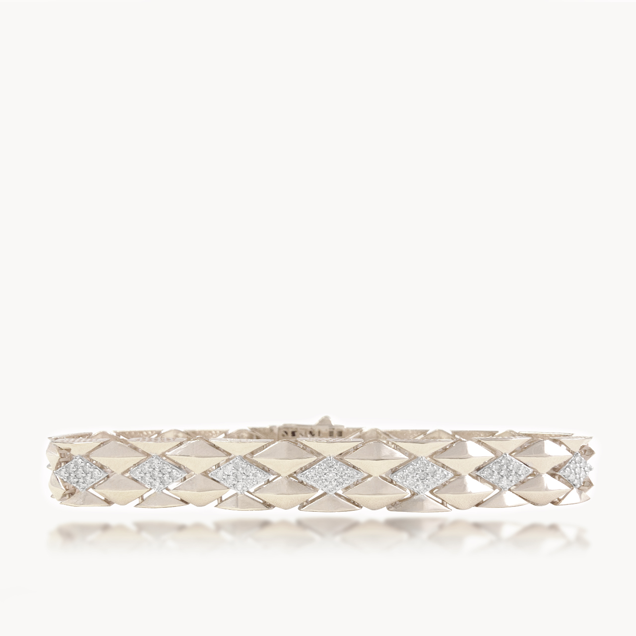Raha Round Diamond Mens Bracelet