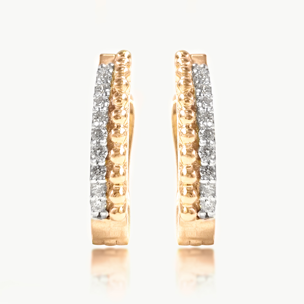 Linear Raw Diamond Earrings