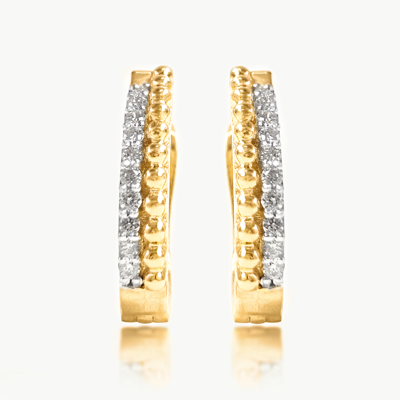 Linear Raw Diamond Earrings