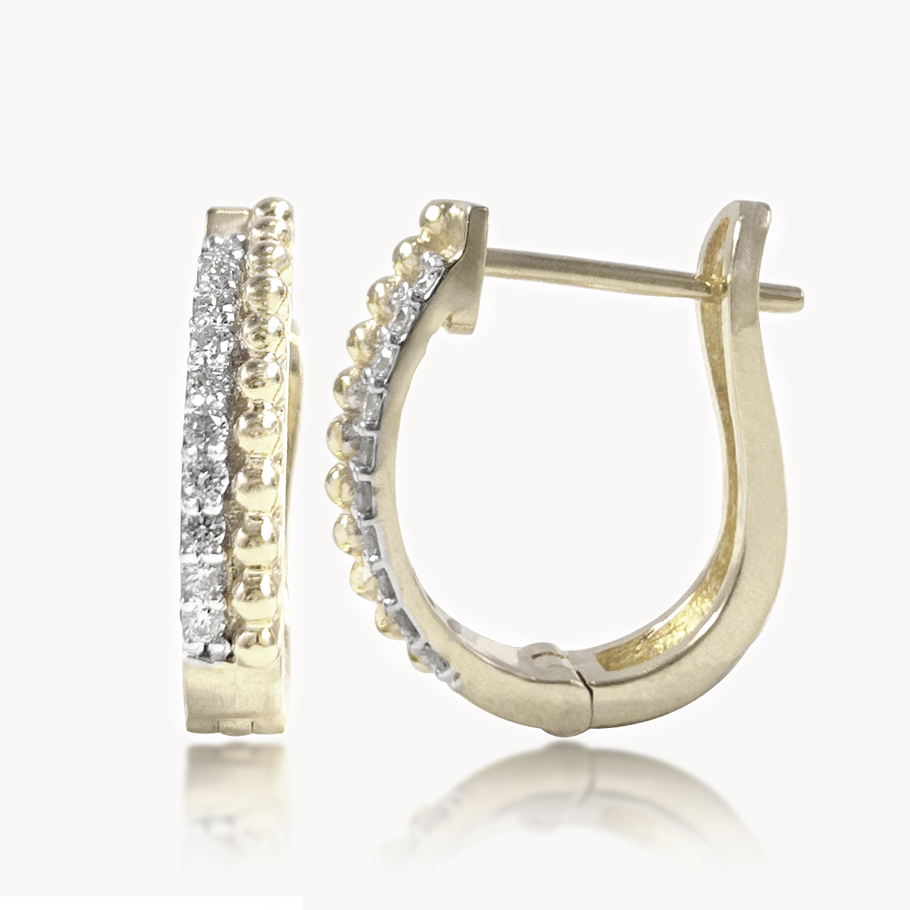 Linear Raw Diamond Earrings