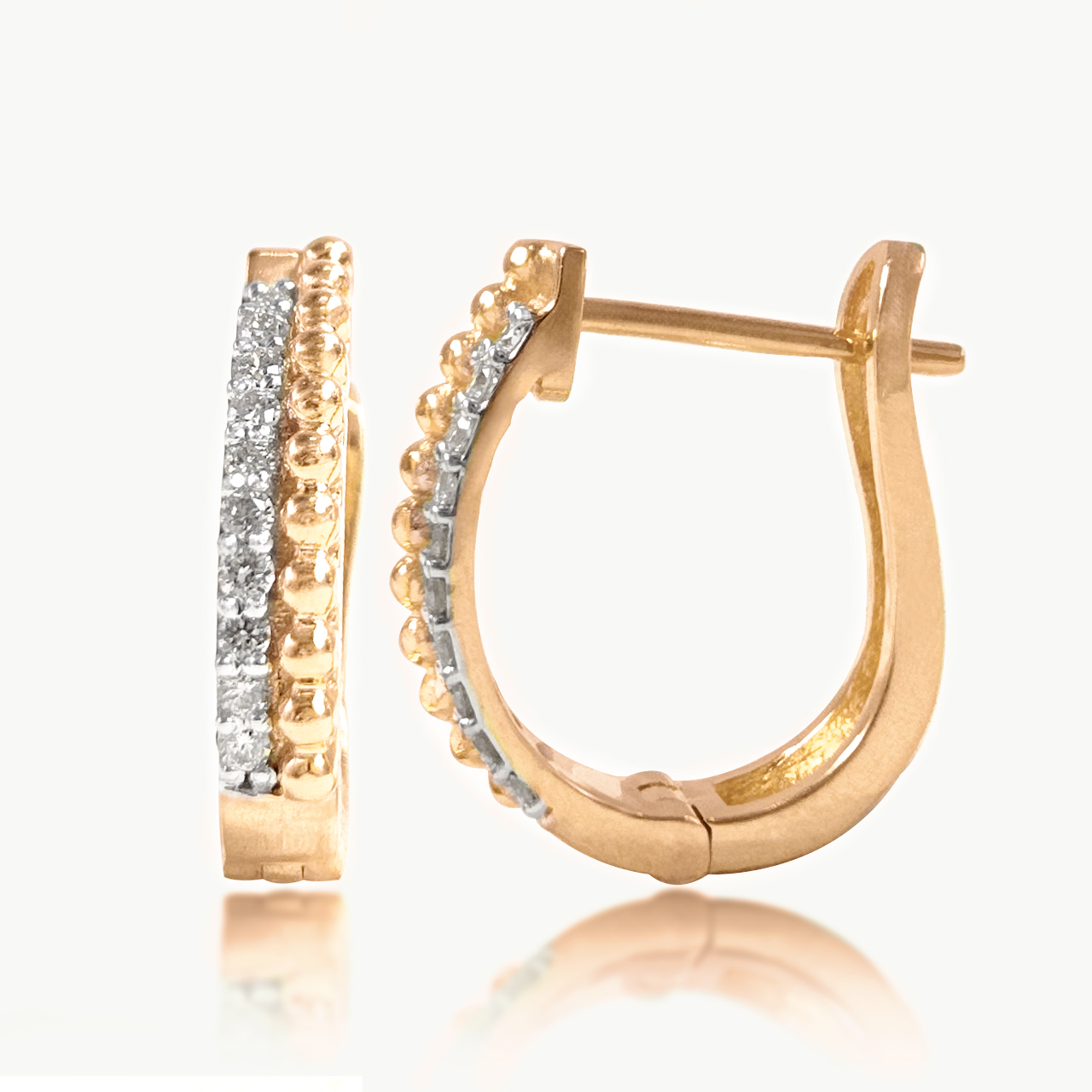 Linear Raw Diamond Earrings