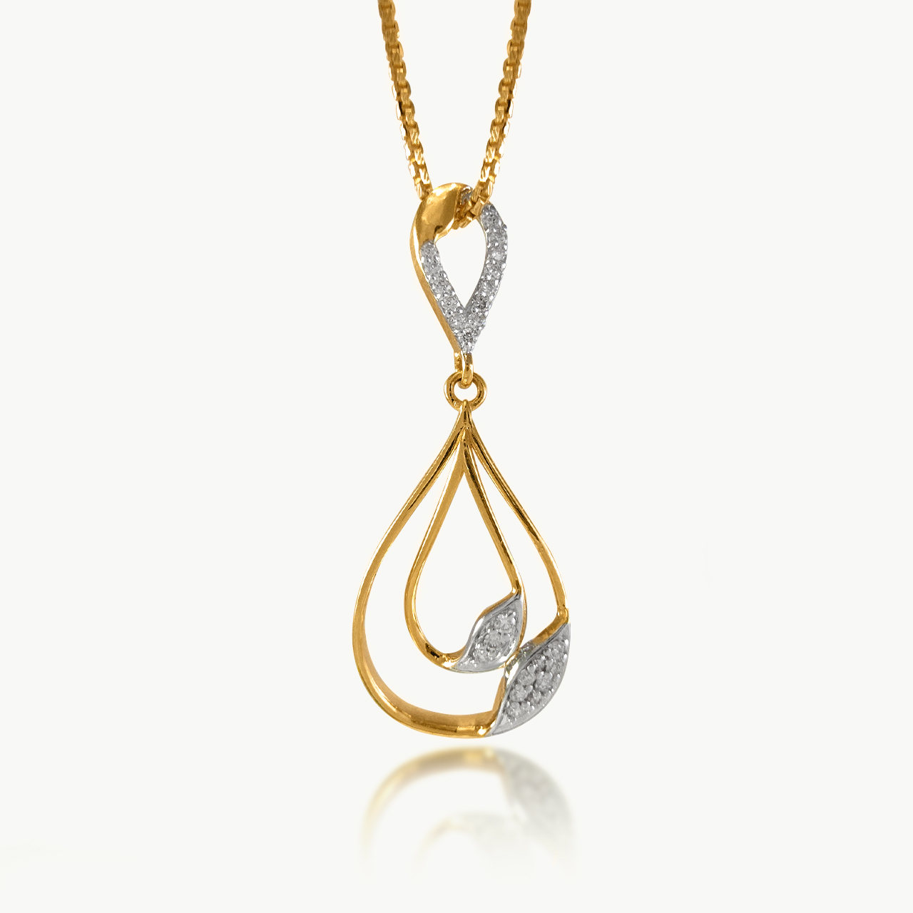 Droplet Design Diamond Pendant