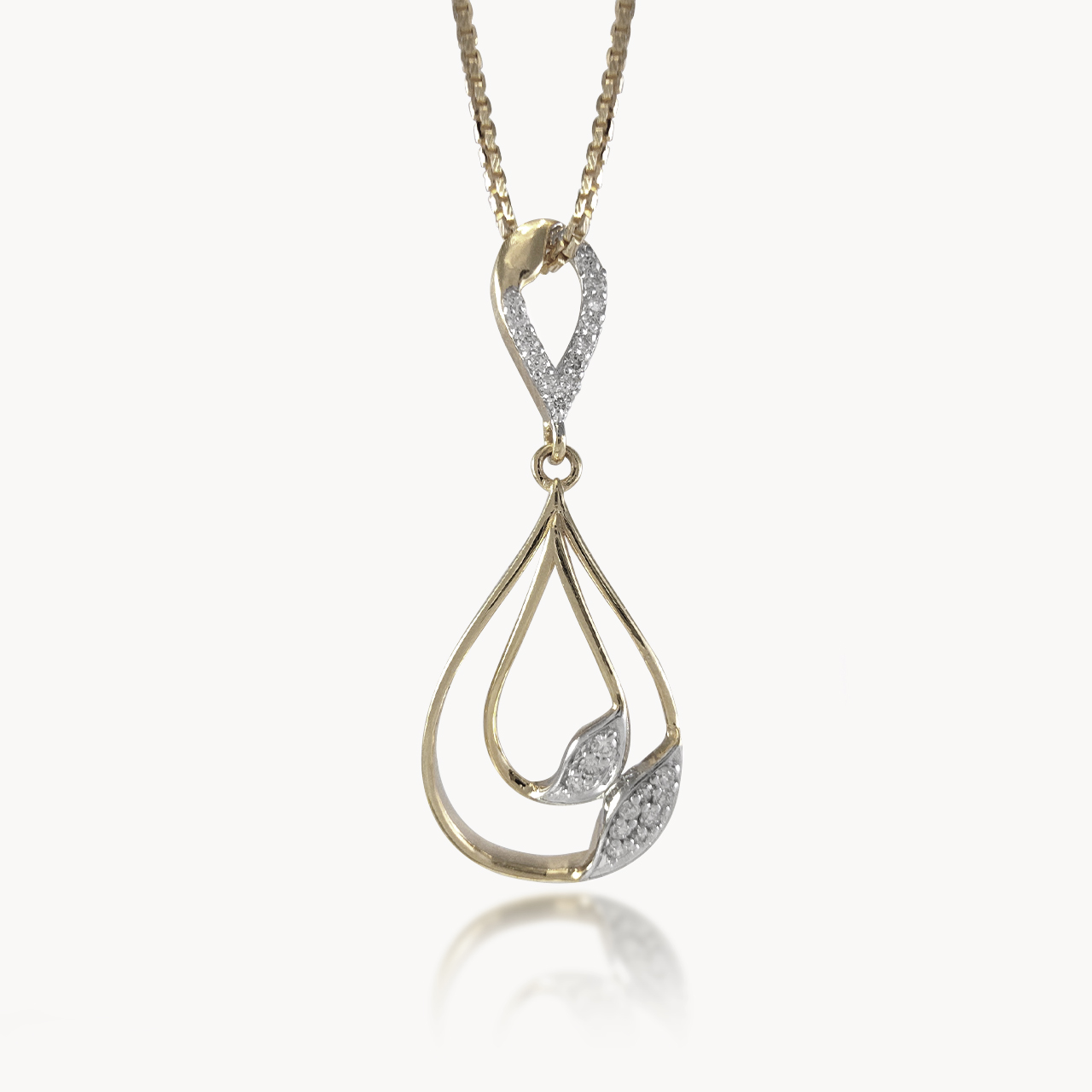 Droplet Design Diamond Pendant