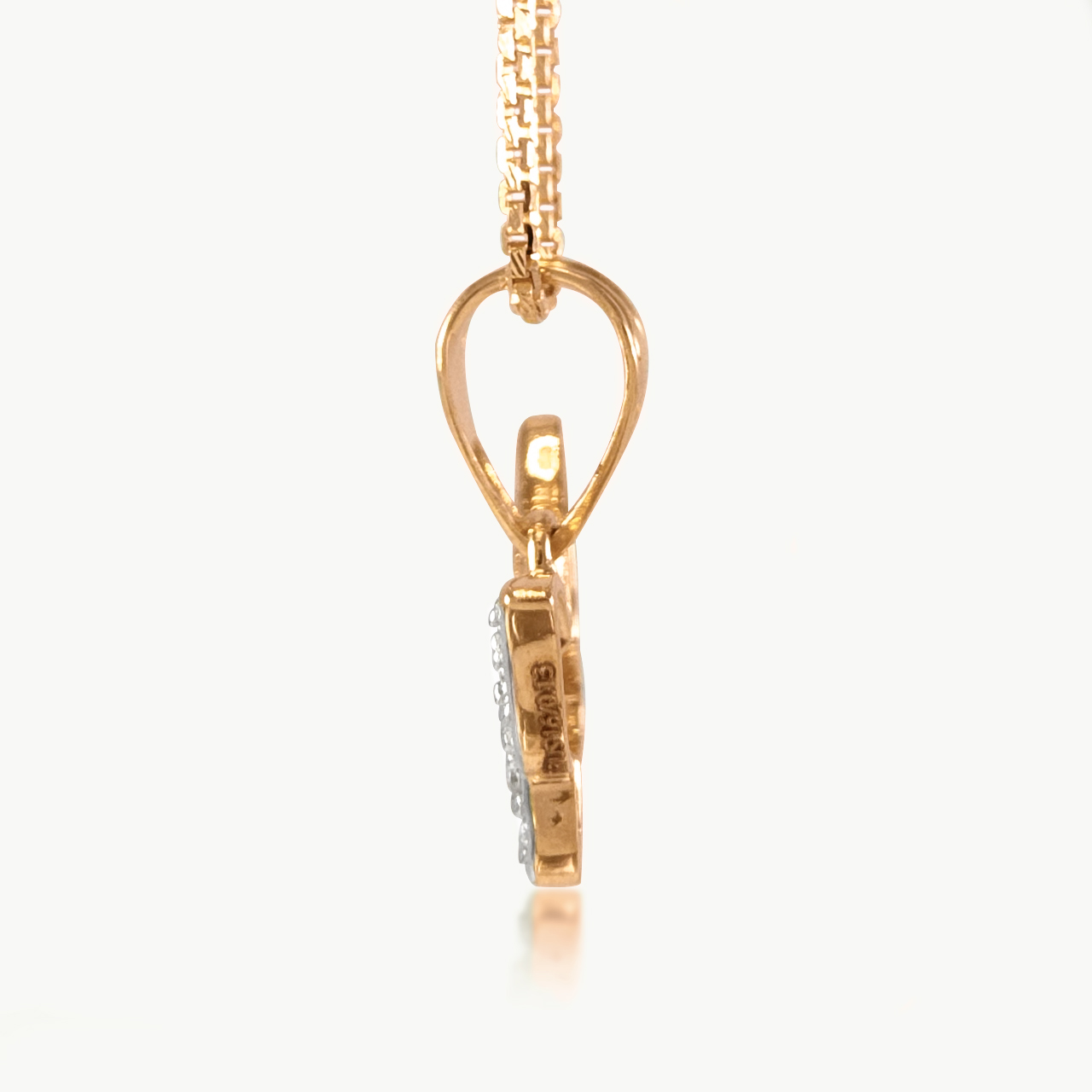 Beautiful Butterfly Design Diamond Pendant