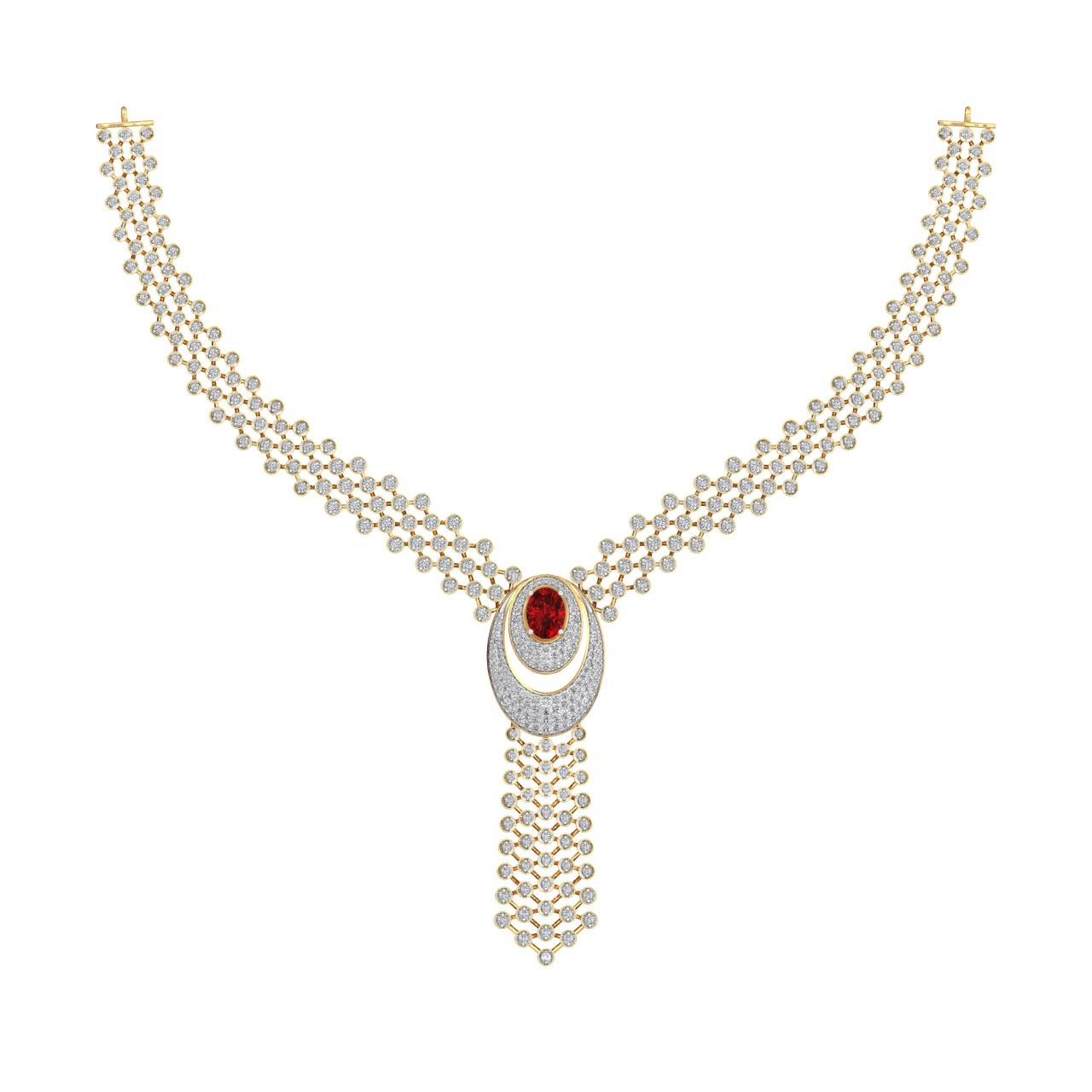 Diamond Studded Queen's Necklace