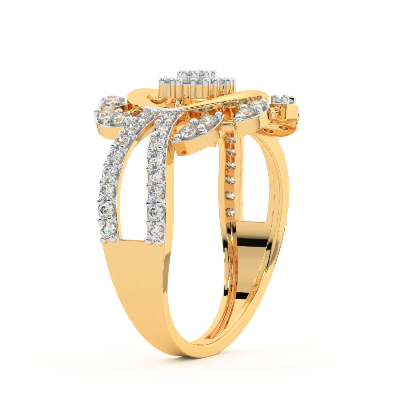 Melik Round Diamond Engagement Ring