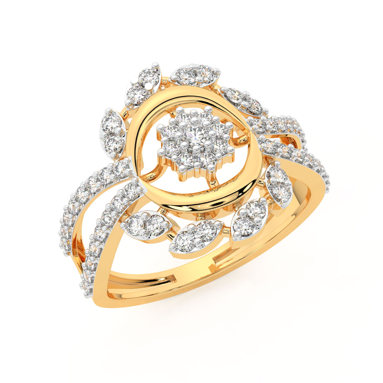 Melik Round Diamond Engagement Ring