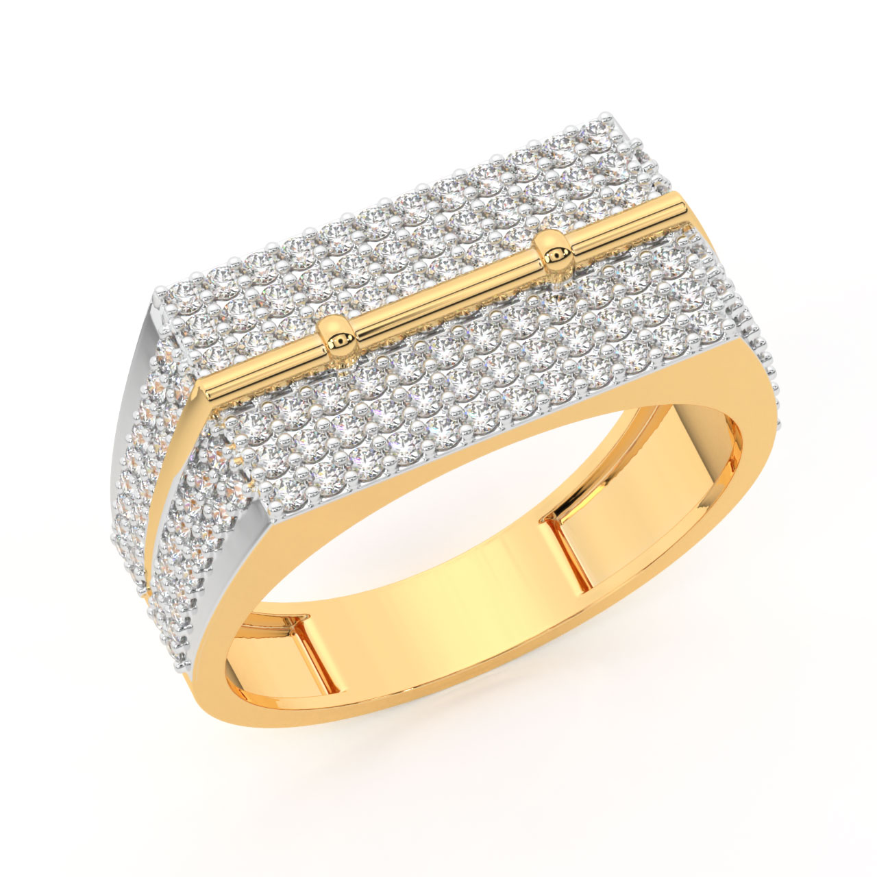 Tama Round Diamond Ring For Men