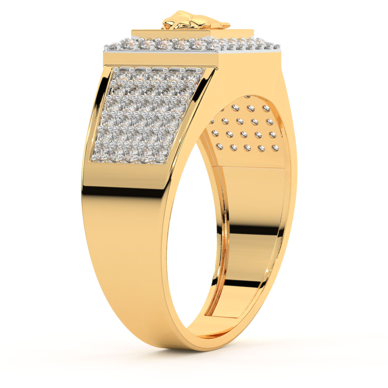Elvan Round Diamond Engagement Ring For Men
