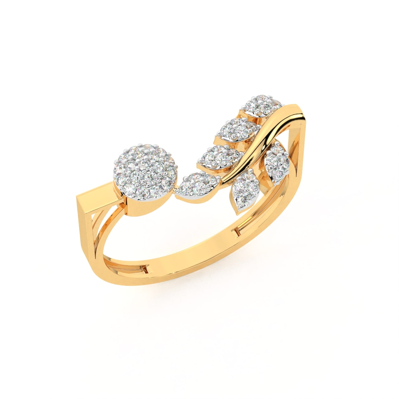 Leonard Round Diamond Dainty Ring