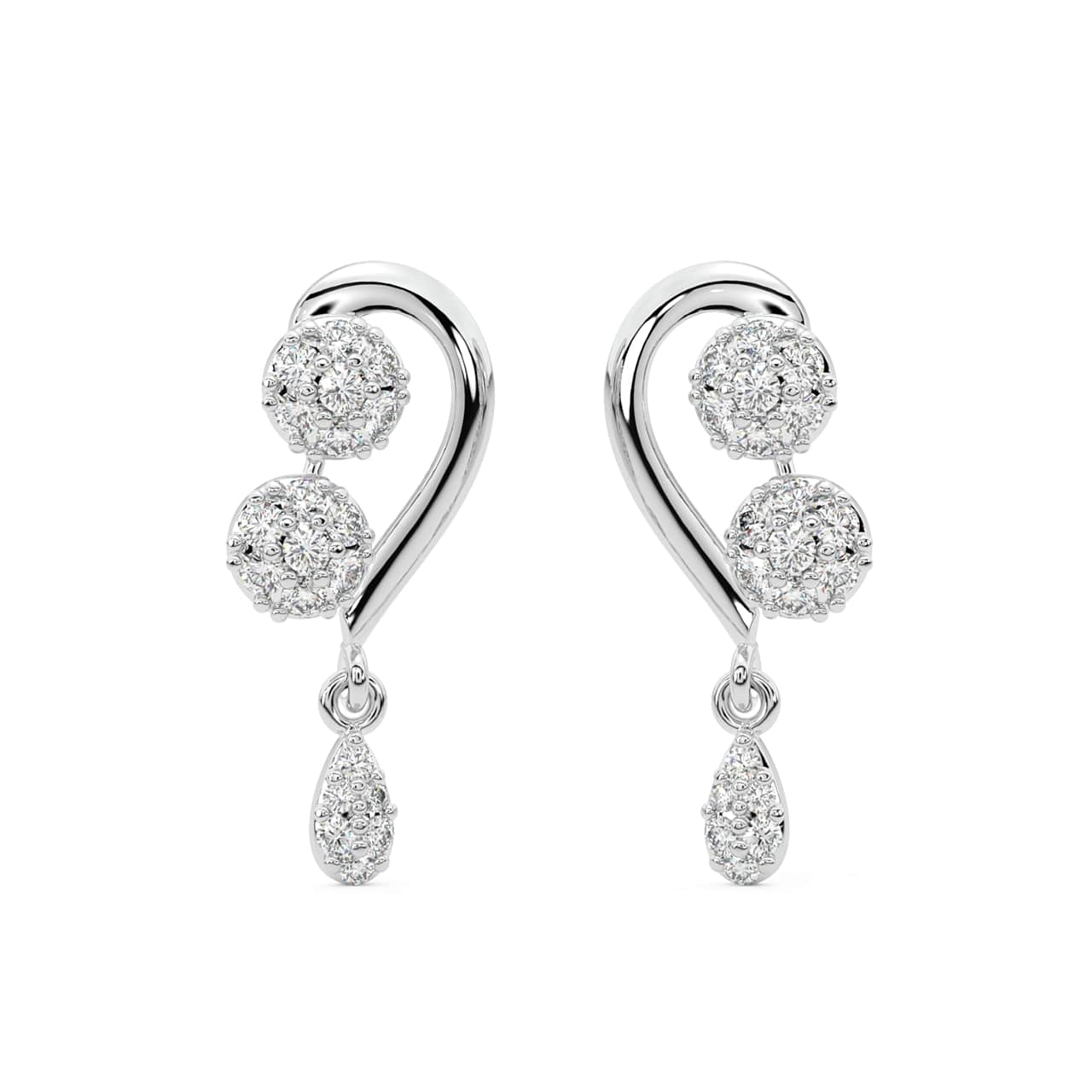 Ree Round Diamond Earrings