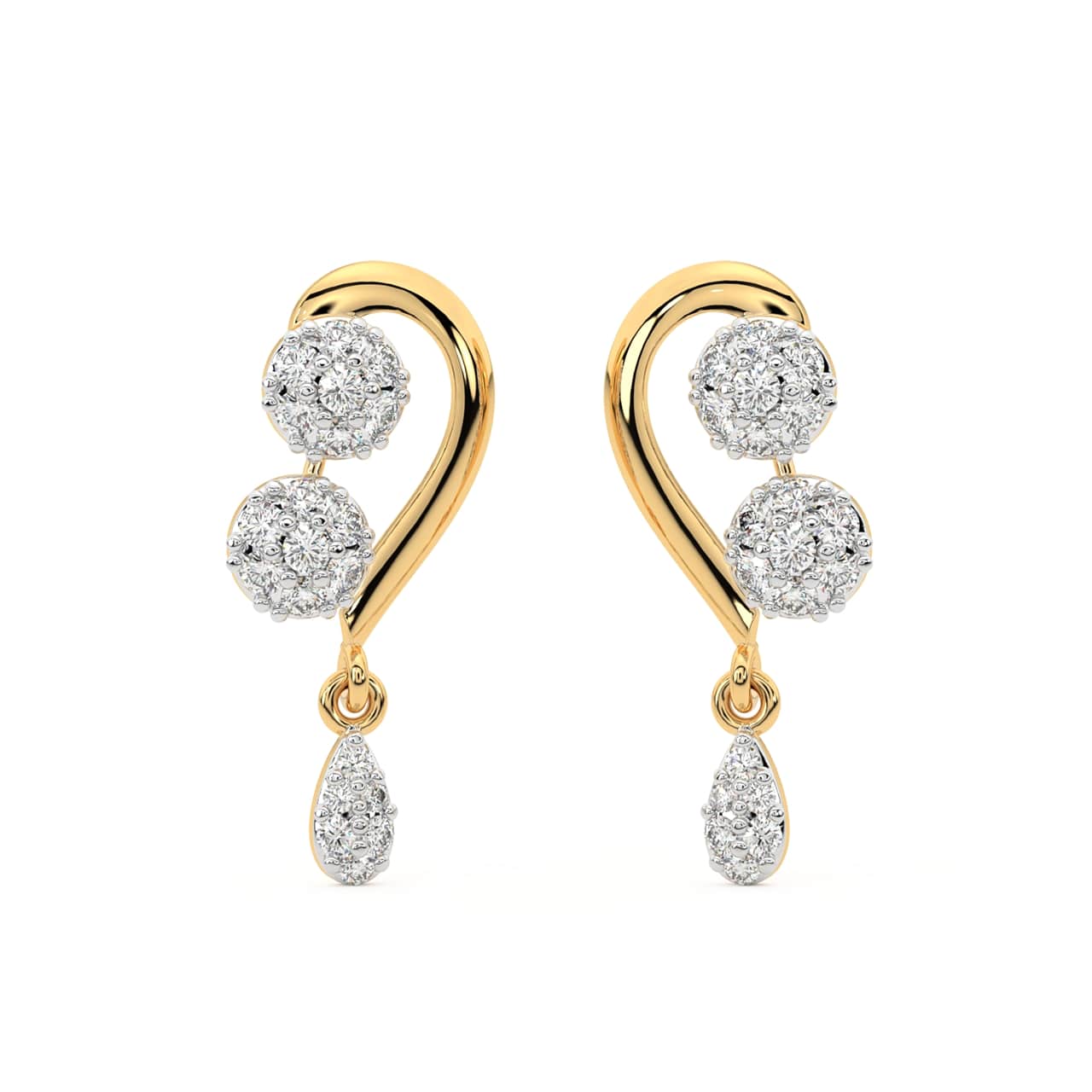 Ree Round Diamond Earrings