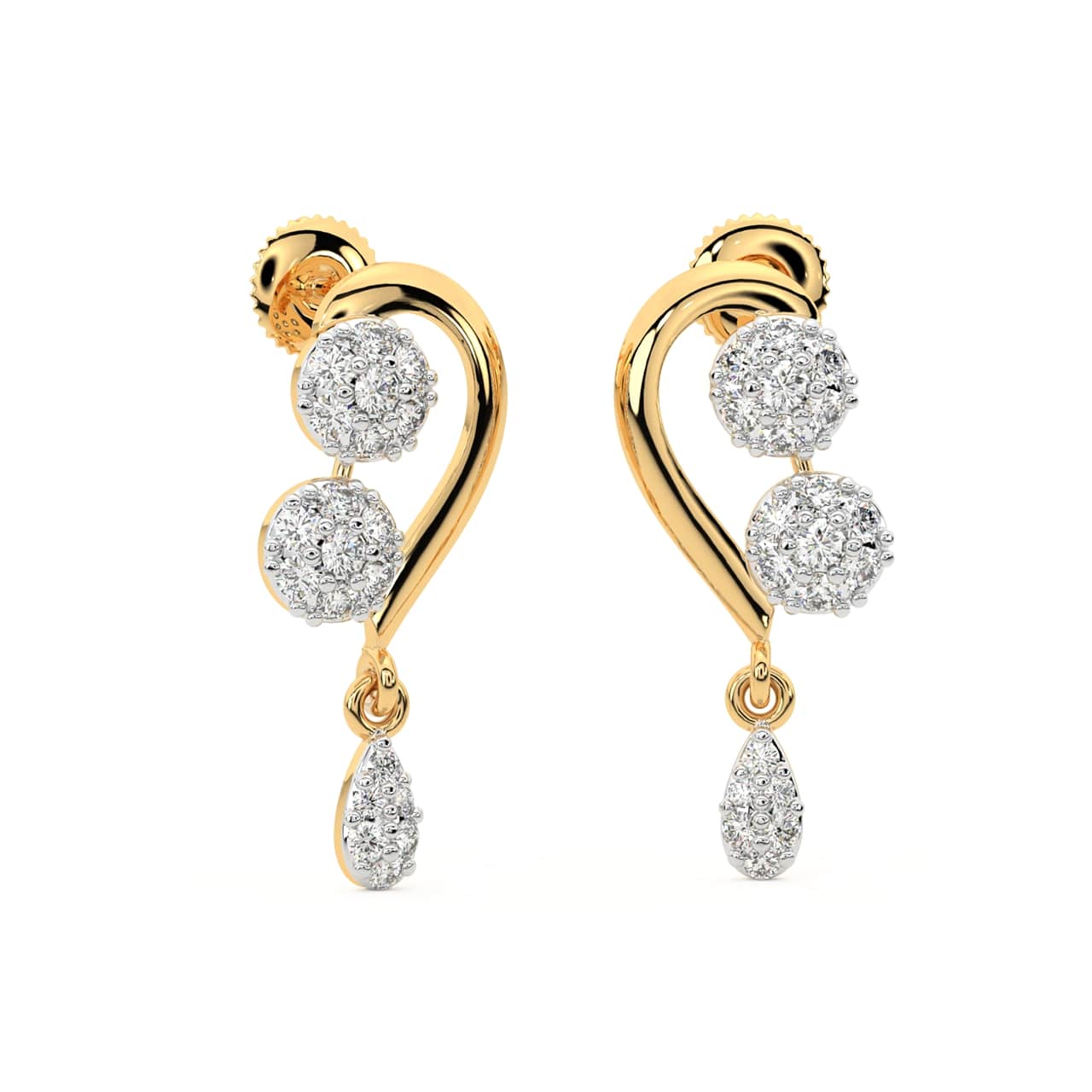 Ree Round Diamond Earrings