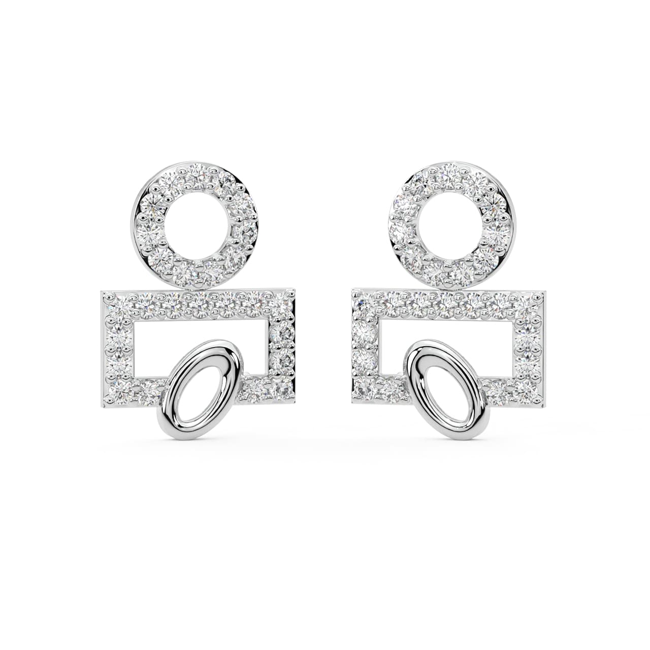 Eitan Round Diamond Stud Earrings