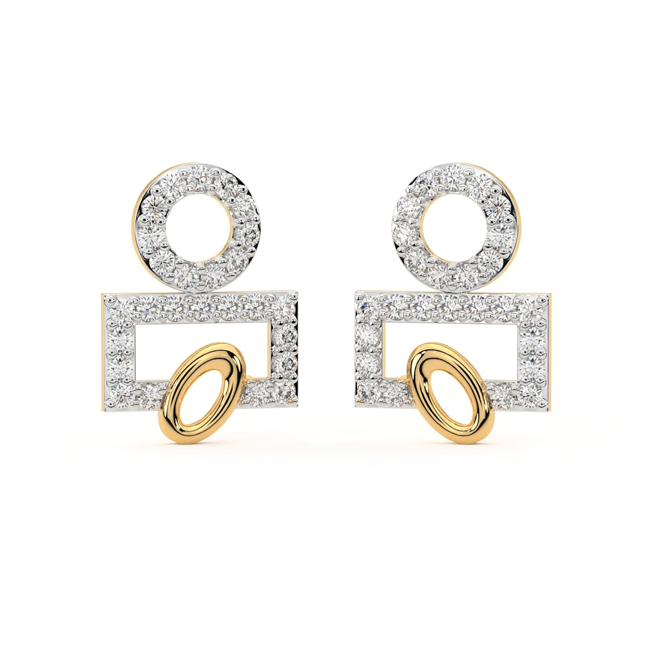 Eitan Round Diamond Stud Earrings