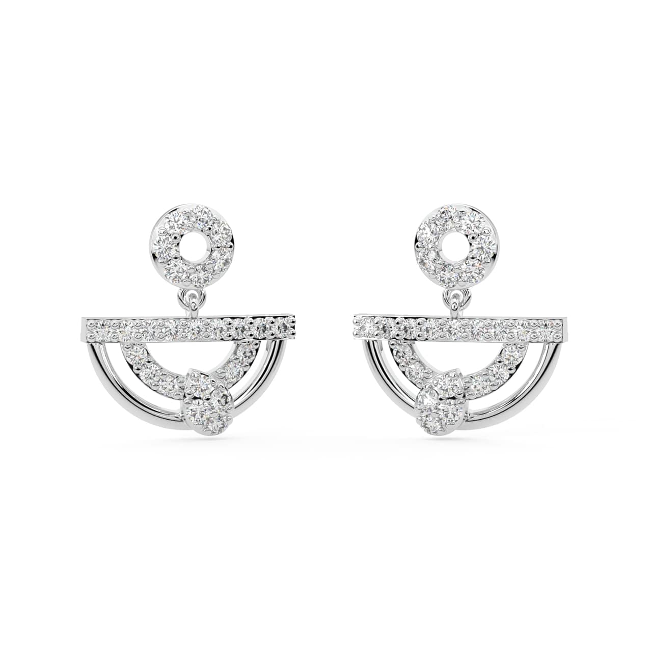 Jaen Round Diamond Earrings