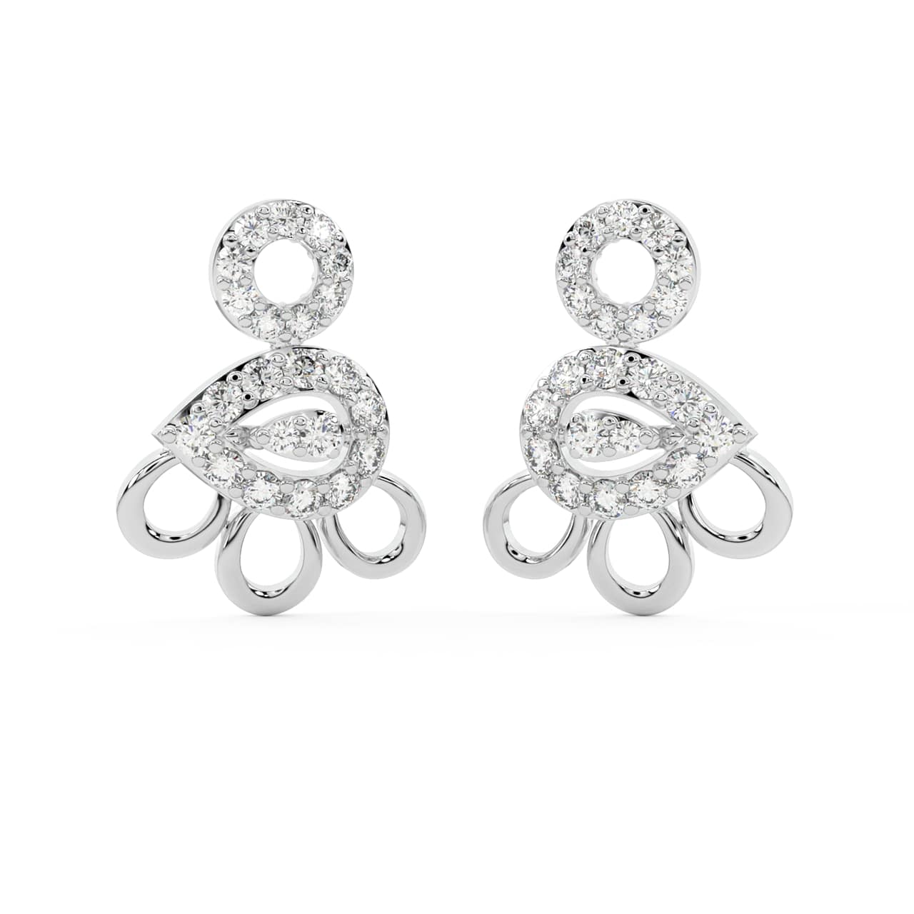 Giza Round Diamond Stud Earrings