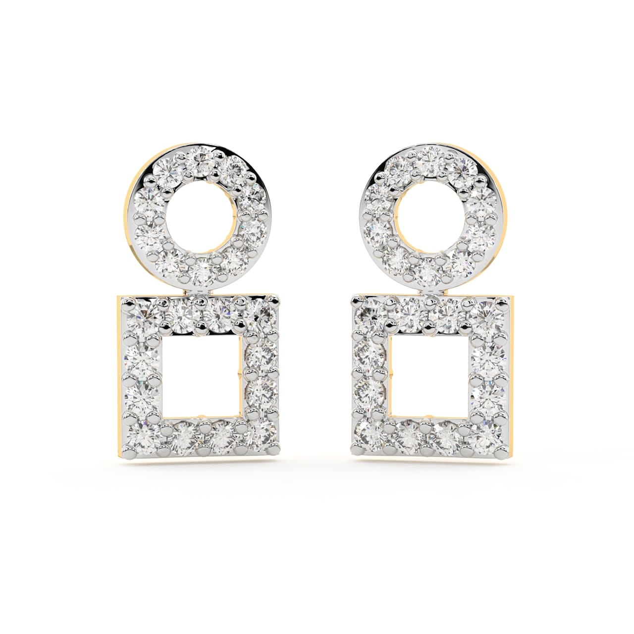 Janay Round Diamond Stud Earrings