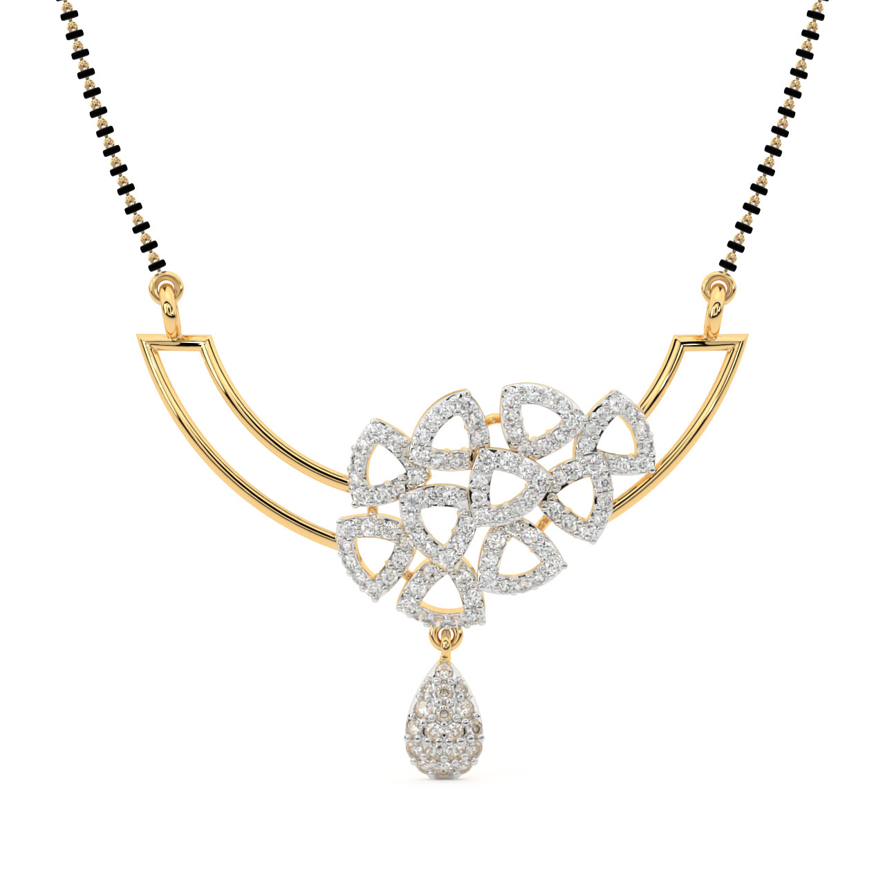 Gold Diamond Mangalsutra Design