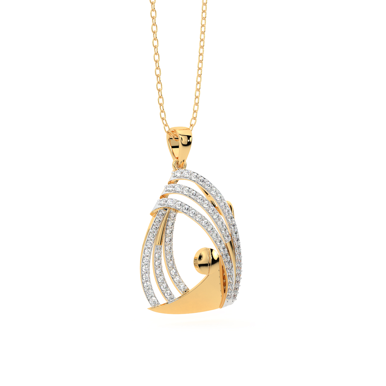 Falon Round Diamond Office Wear Pendant