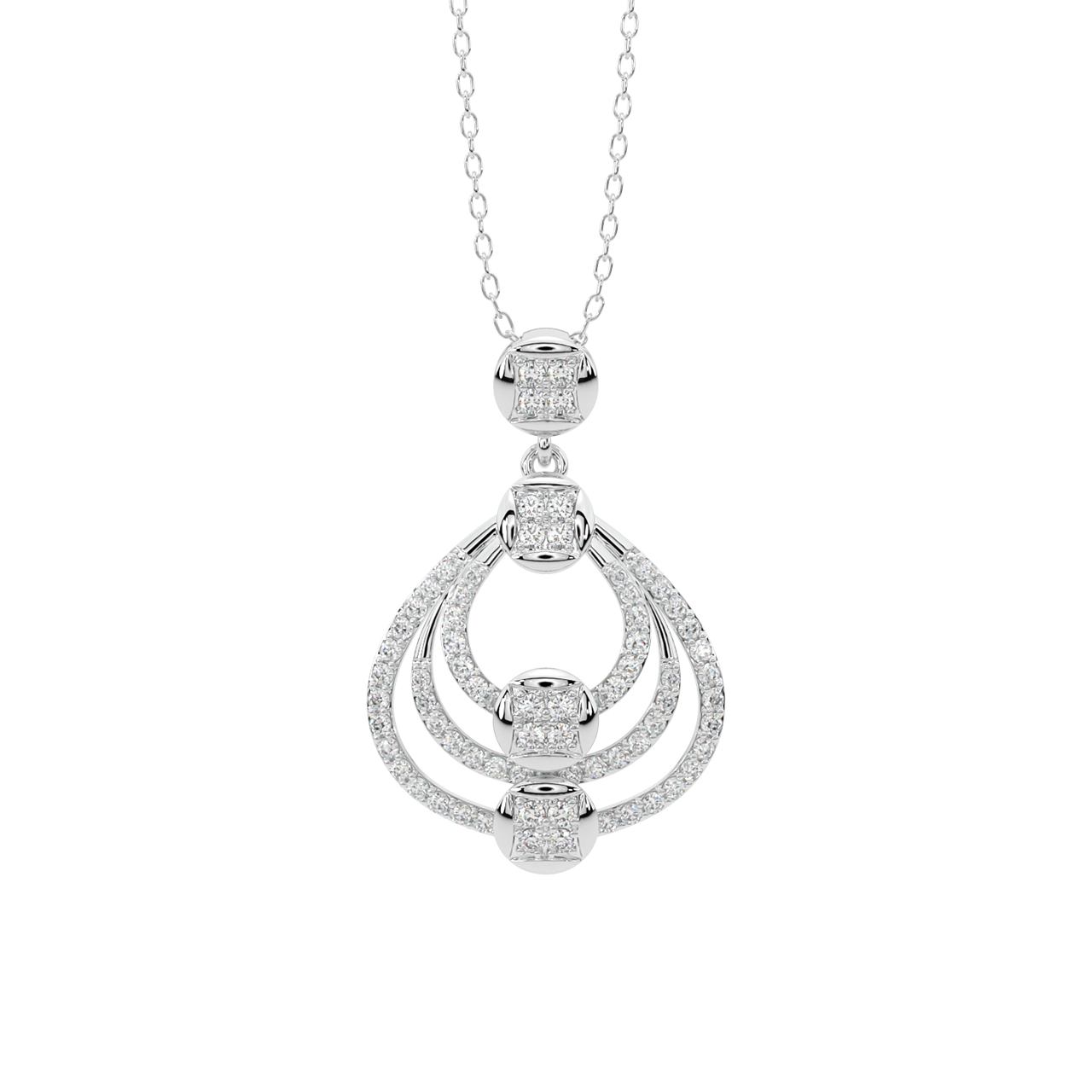 Keri Round Diamond Office Wear Pendant