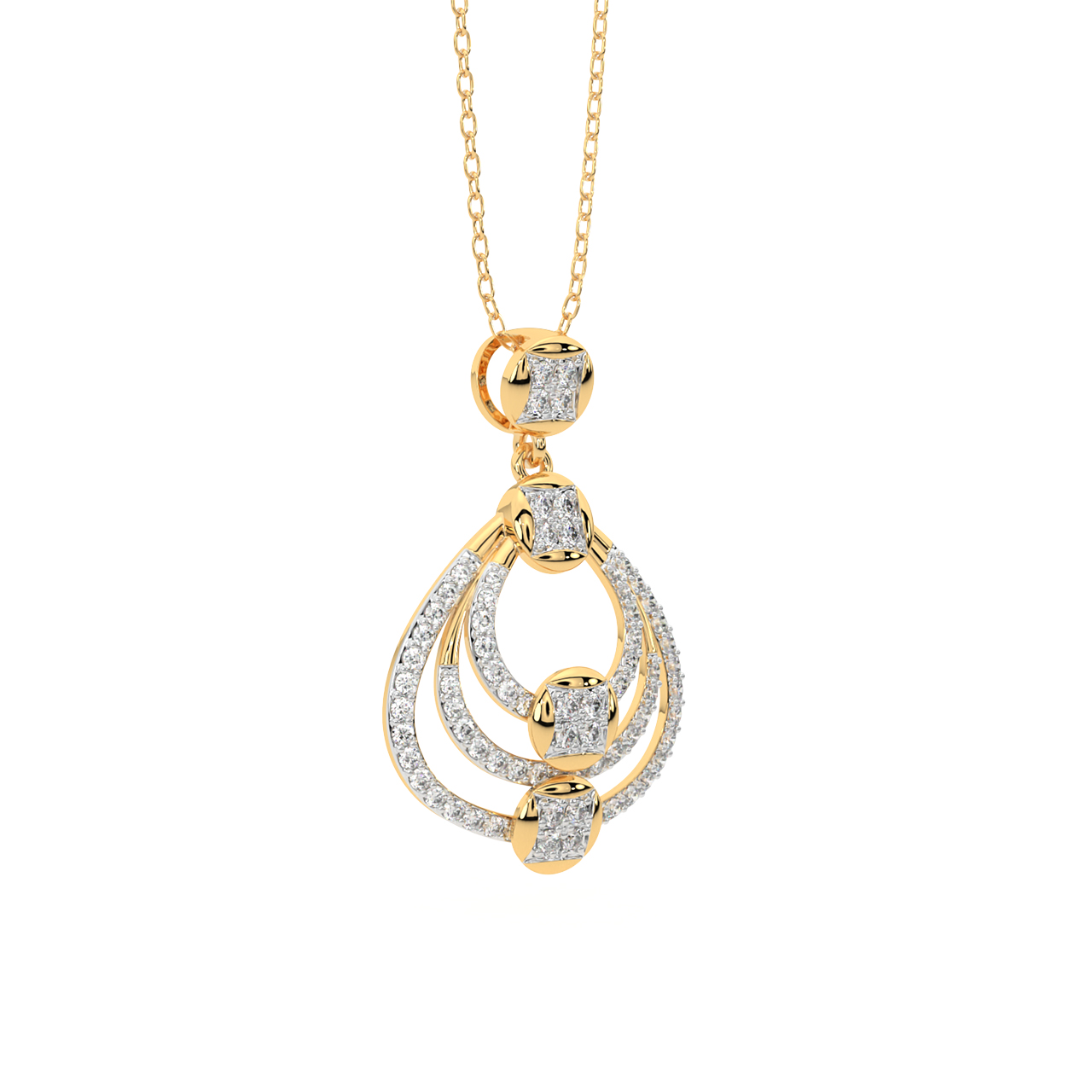 Keri Round Diamond Office Wear Pendant