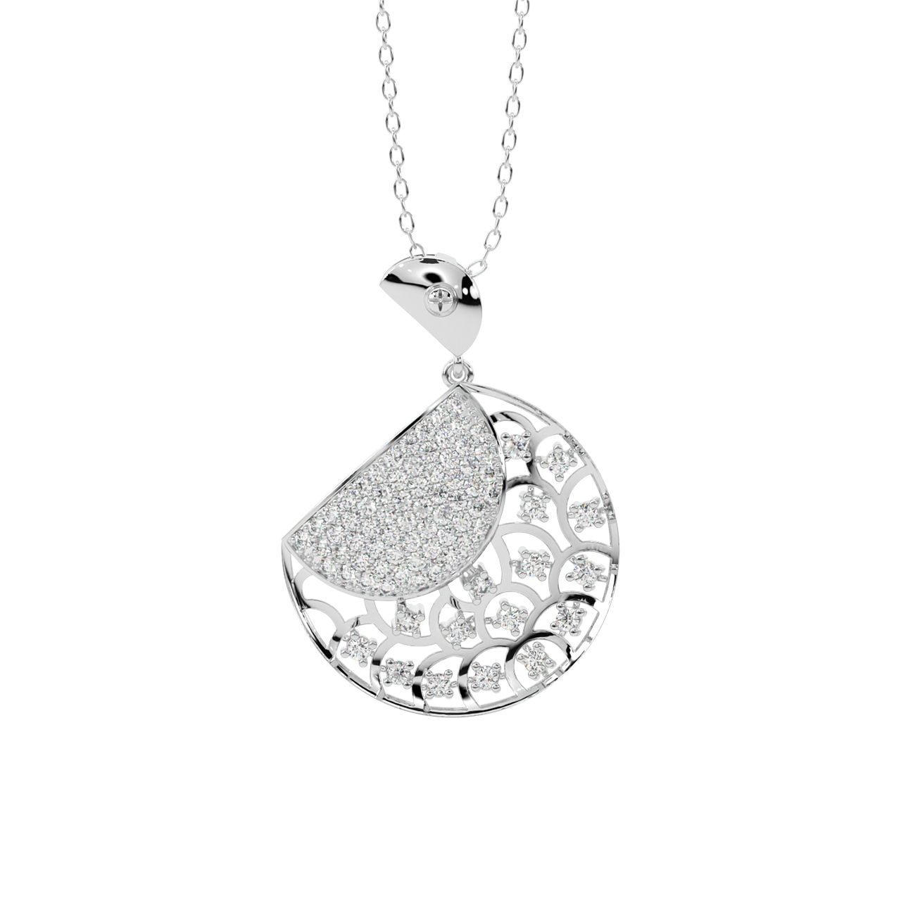 Marilla Round Diamond Office Wear Pendant