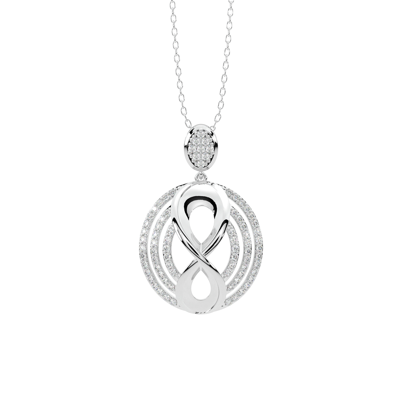 Maurya Round Diamond Office Wear Pendant