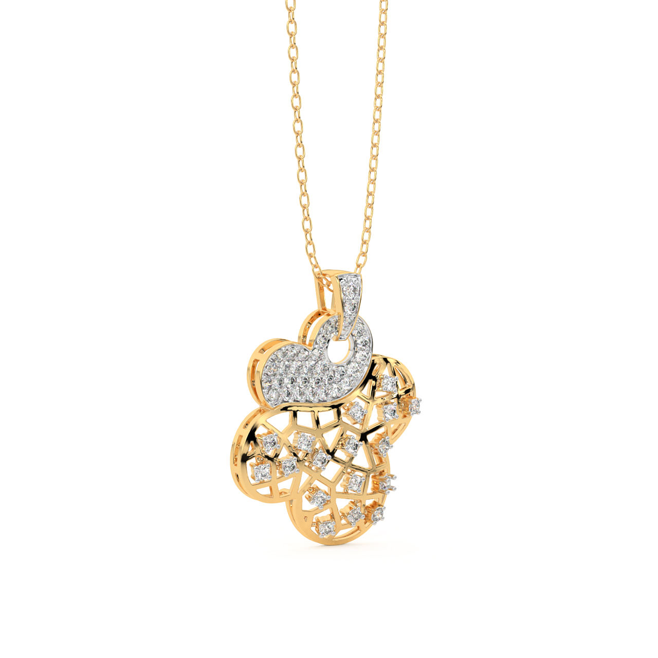 Mick Round Diamond Office Wear Pendant