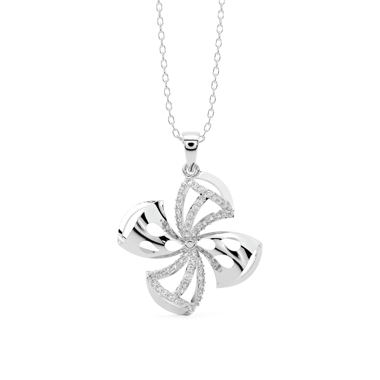 Caley Round Diamond Office Wear Pendant