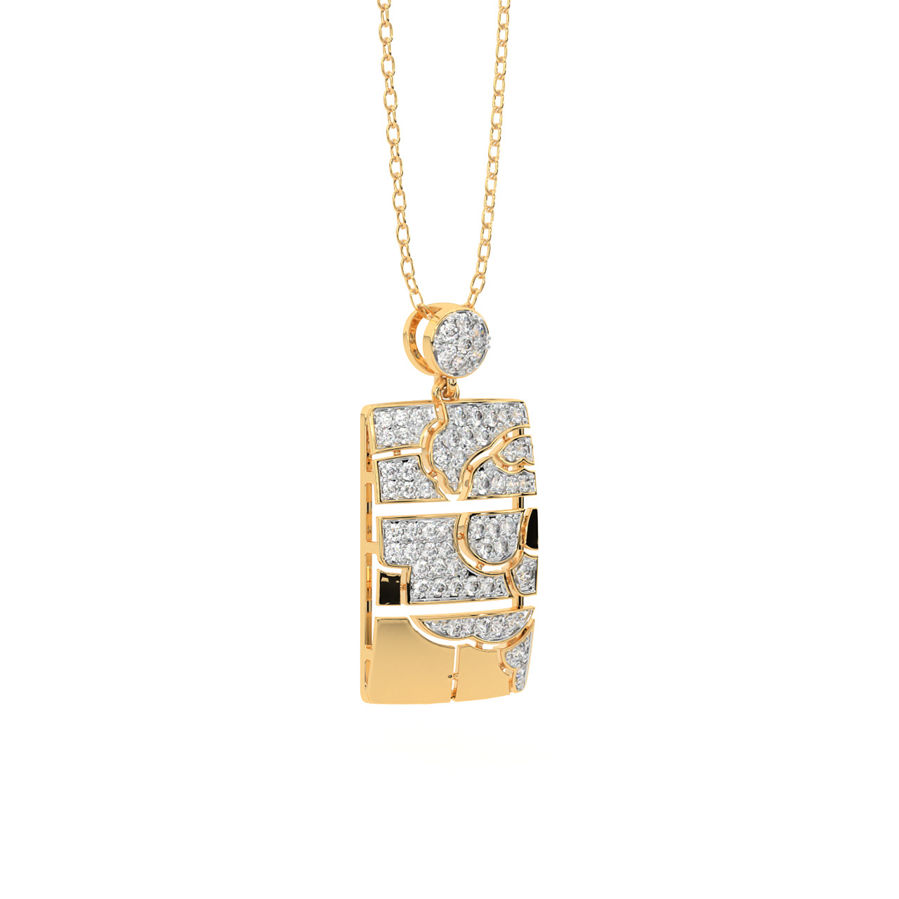 Renny Round Diamond Office Wear Pendant