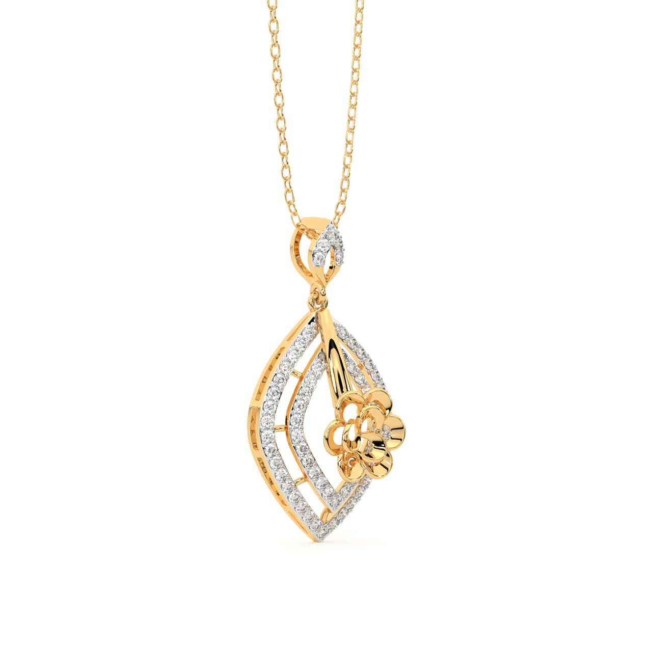 Teige Round Diamond Office Wear Pendant