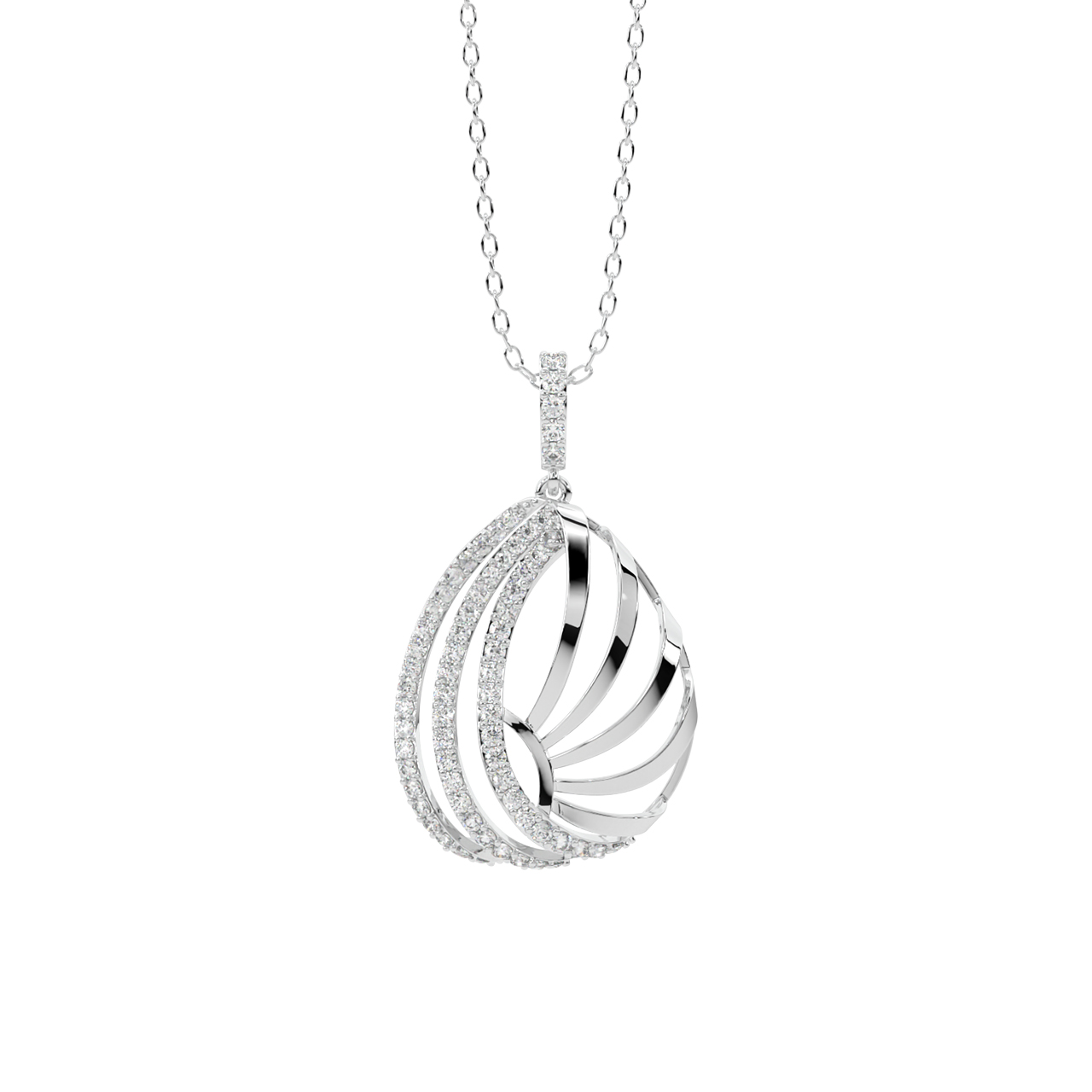 Vevila Round Diamond Office Wear Pendant