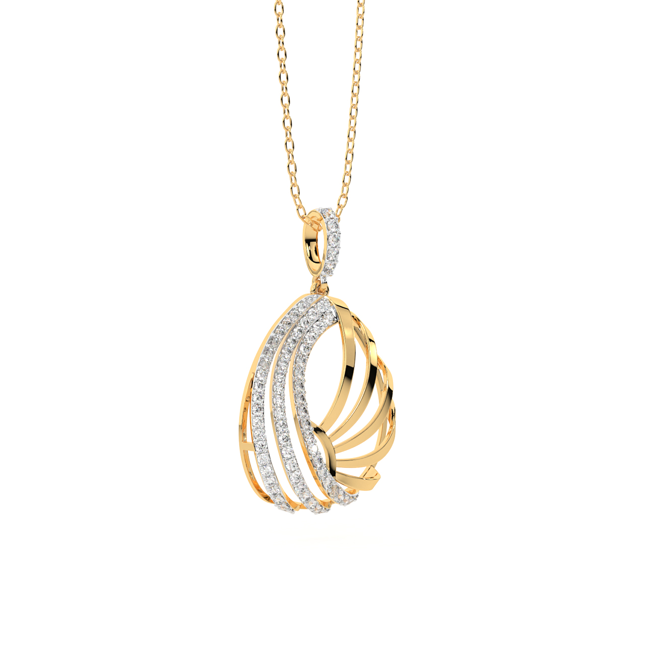 Vevila Round Diamond Office Wear Pendant