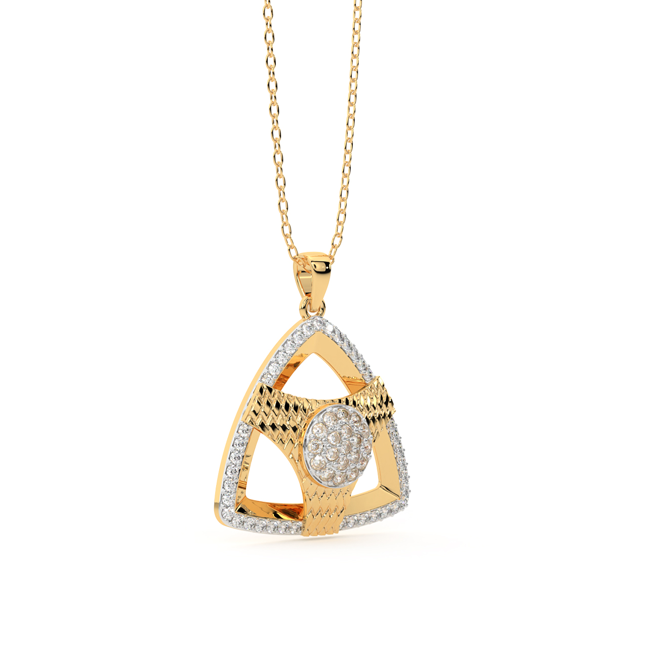 Liam Round Diamond Office Wear Pendant