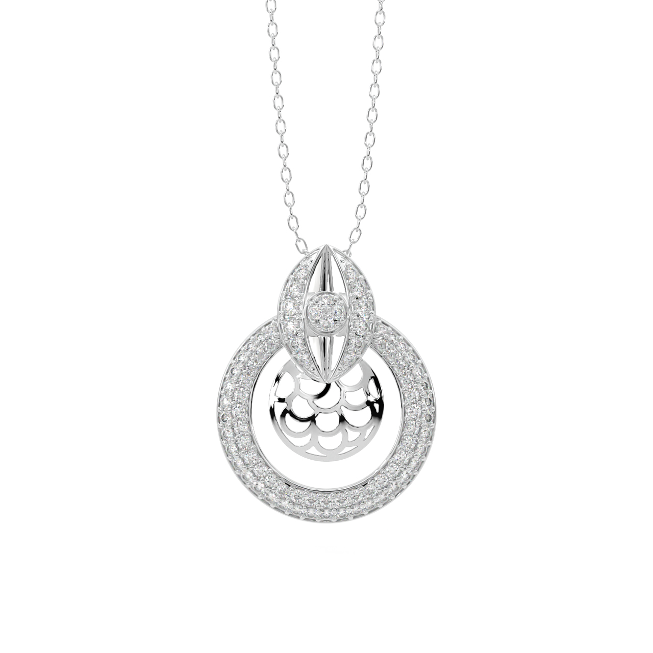 Ranalt Round Diamond Office Wear Pendant