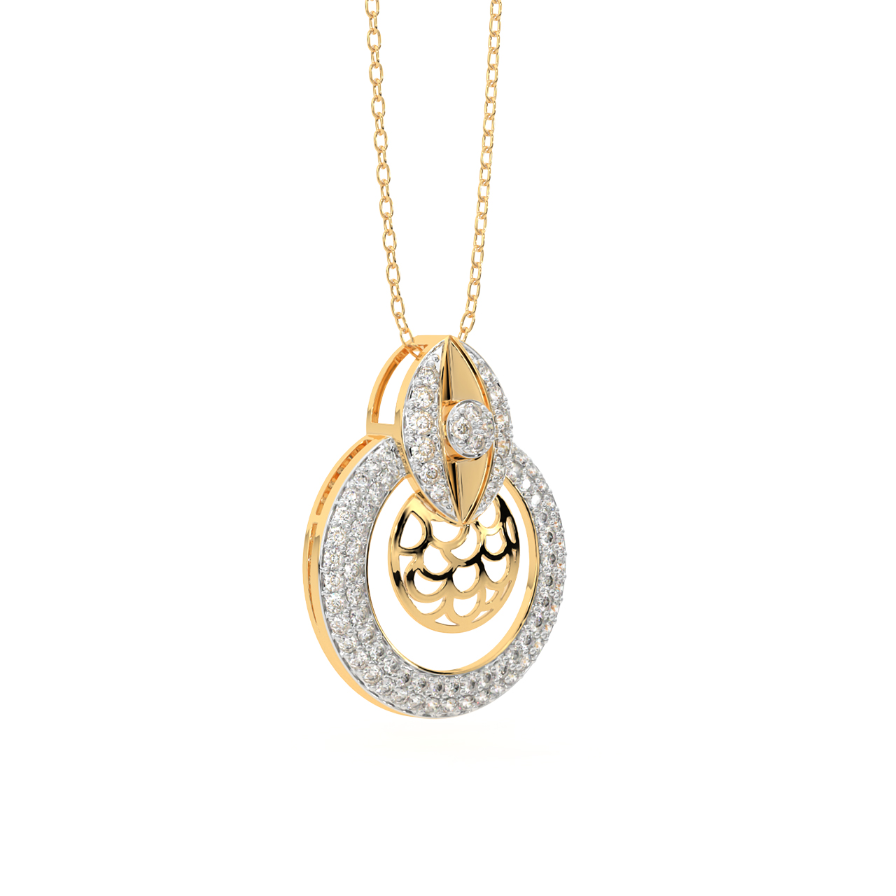 Ranalt Round Diamond Office Wear Pendant