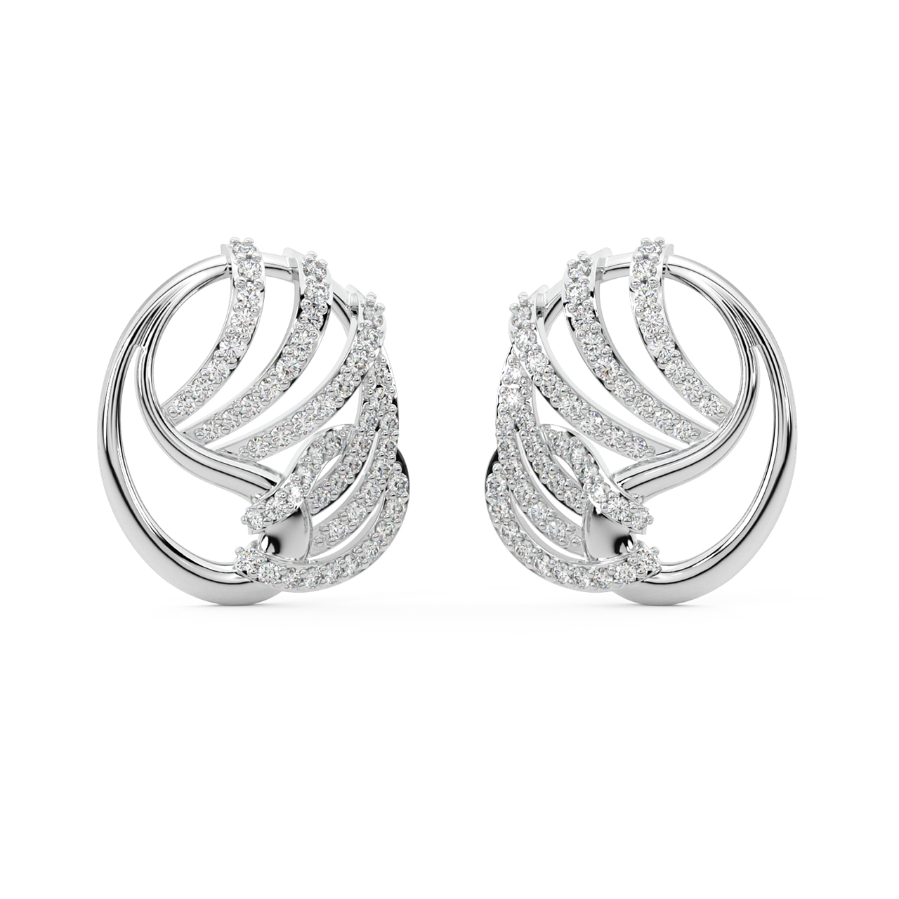 Estes Round Diamond Stud Earrings