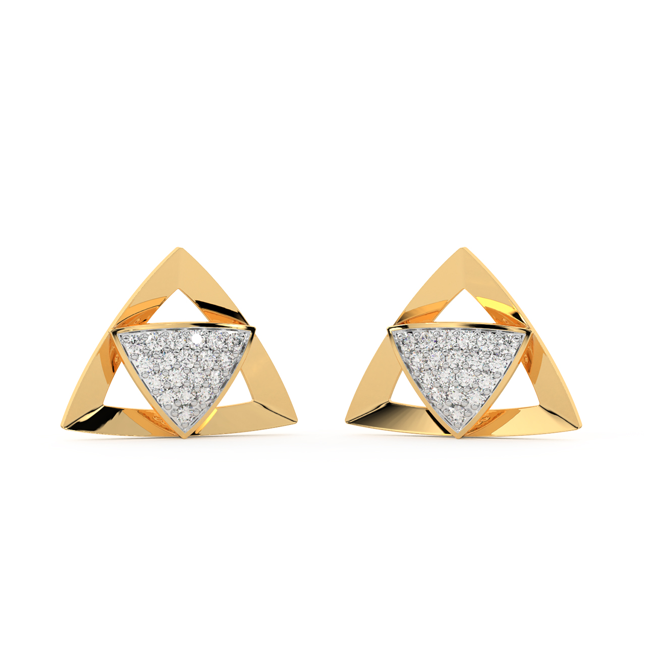 Gavina Round Diamond Stud Earrings