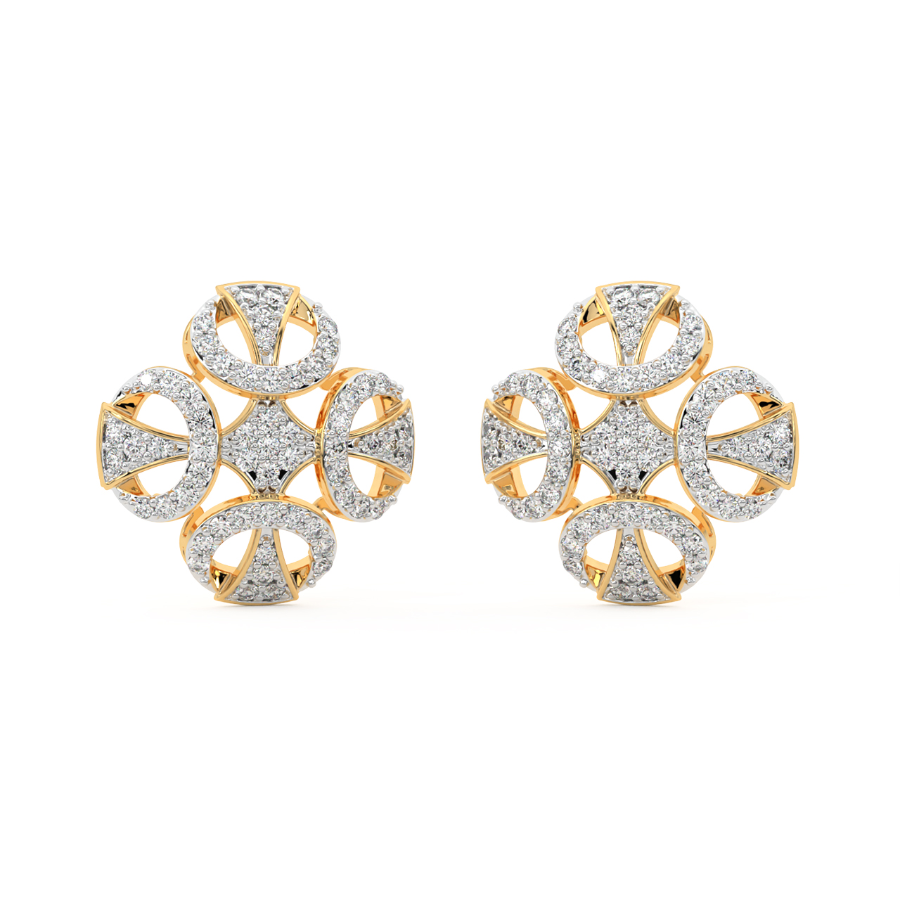 Kath Round Diamond Stud Earrings