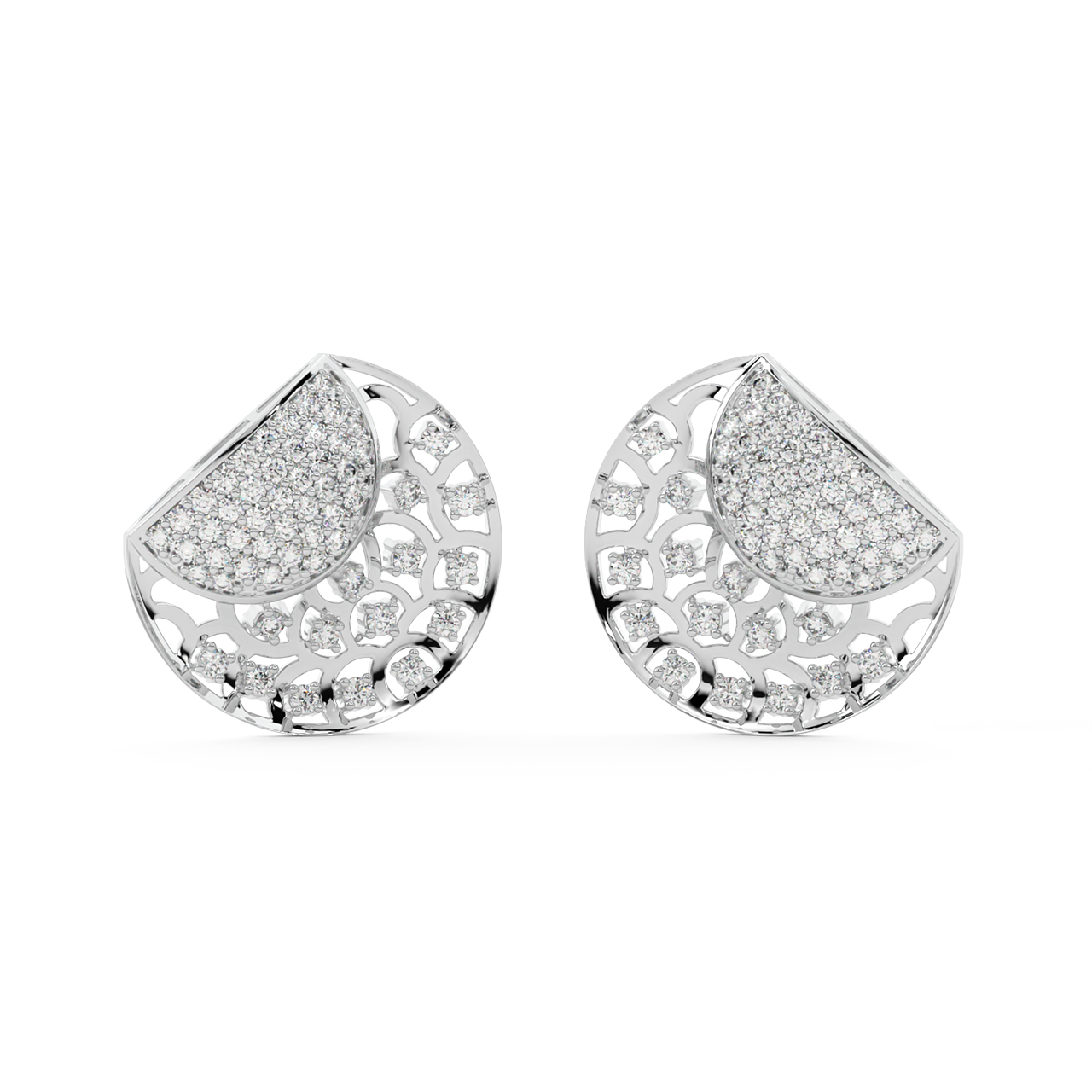 Lenita Round Diamond Stud Earrings