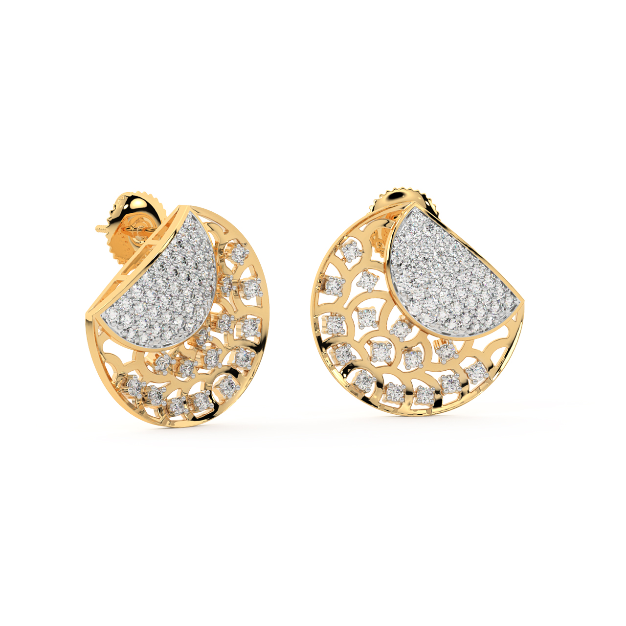 Lenita Round Diamond Stud Earrings