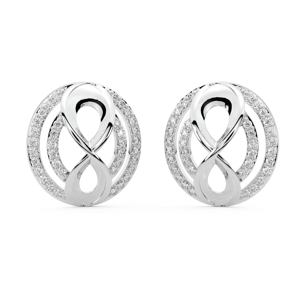 Lerola Round Diamond Stud Earrings