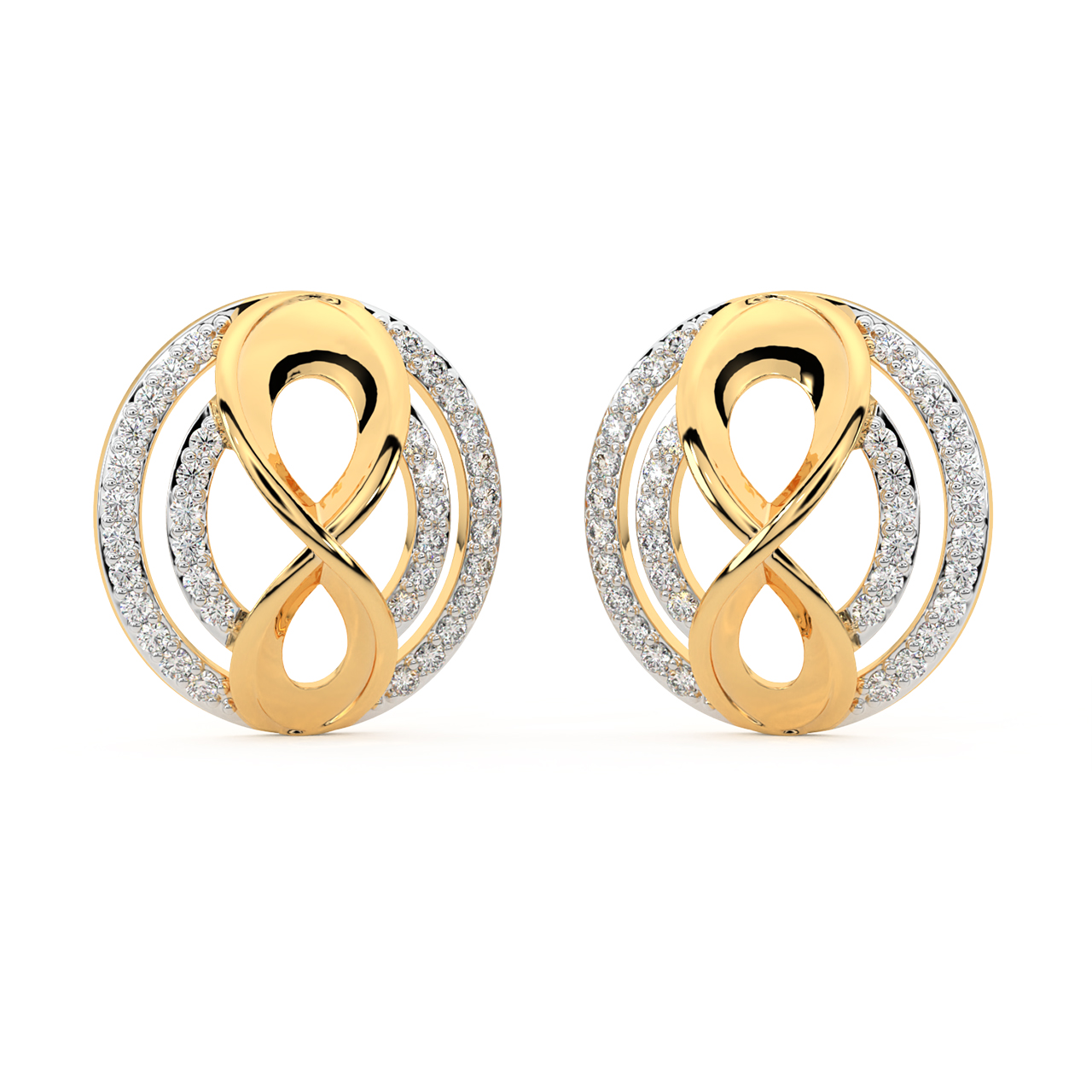 Lerola Round Diamond Stud Earrings