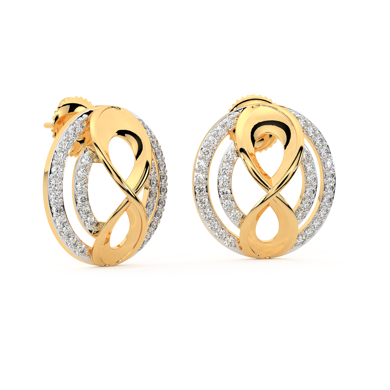 Lerola Round Diamond Stud Earrings