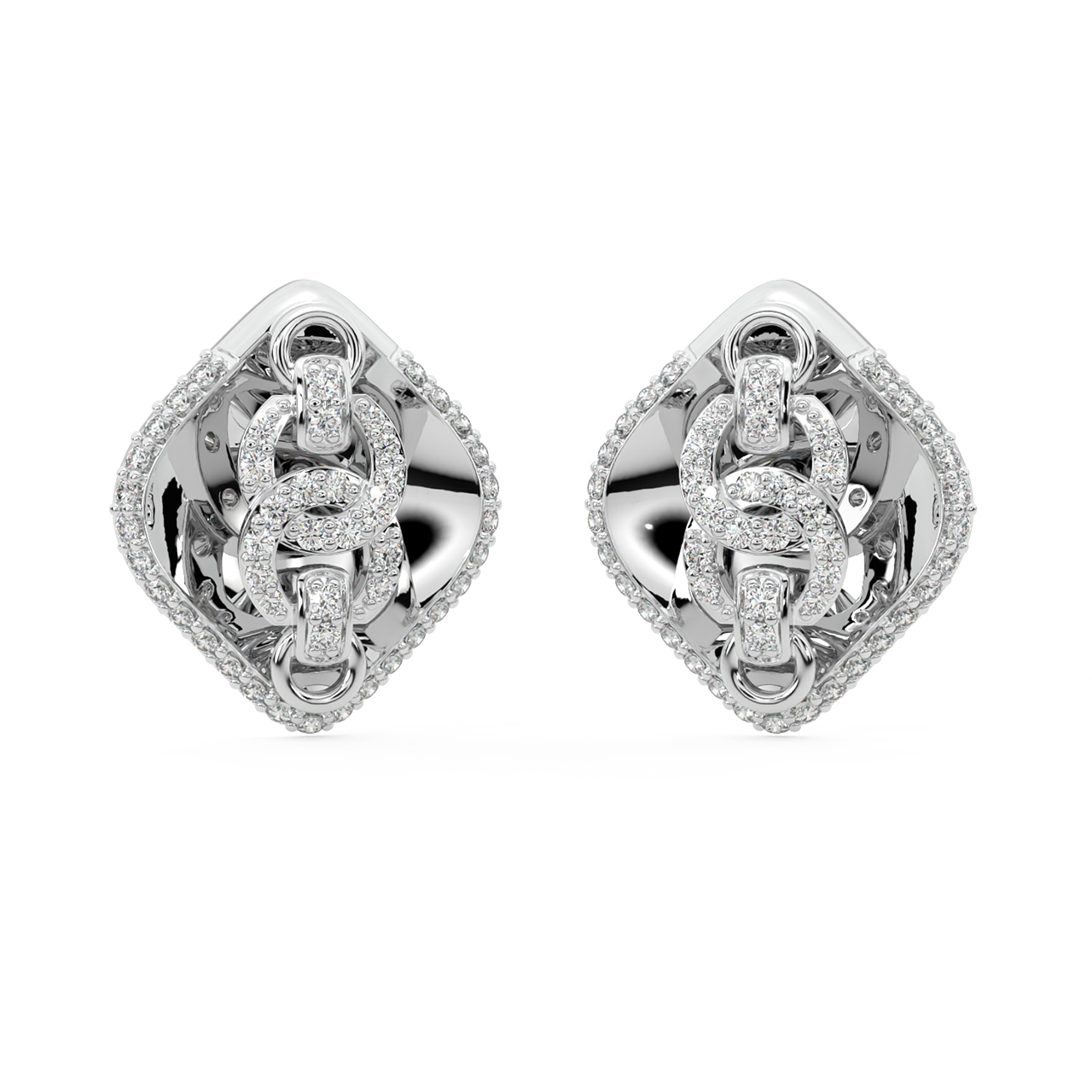 Marvell	 Round Diamond Stud Earrings