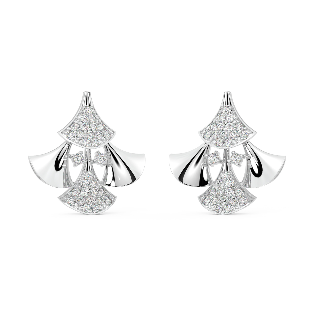 Nixi Round Diamond Stud Earrings