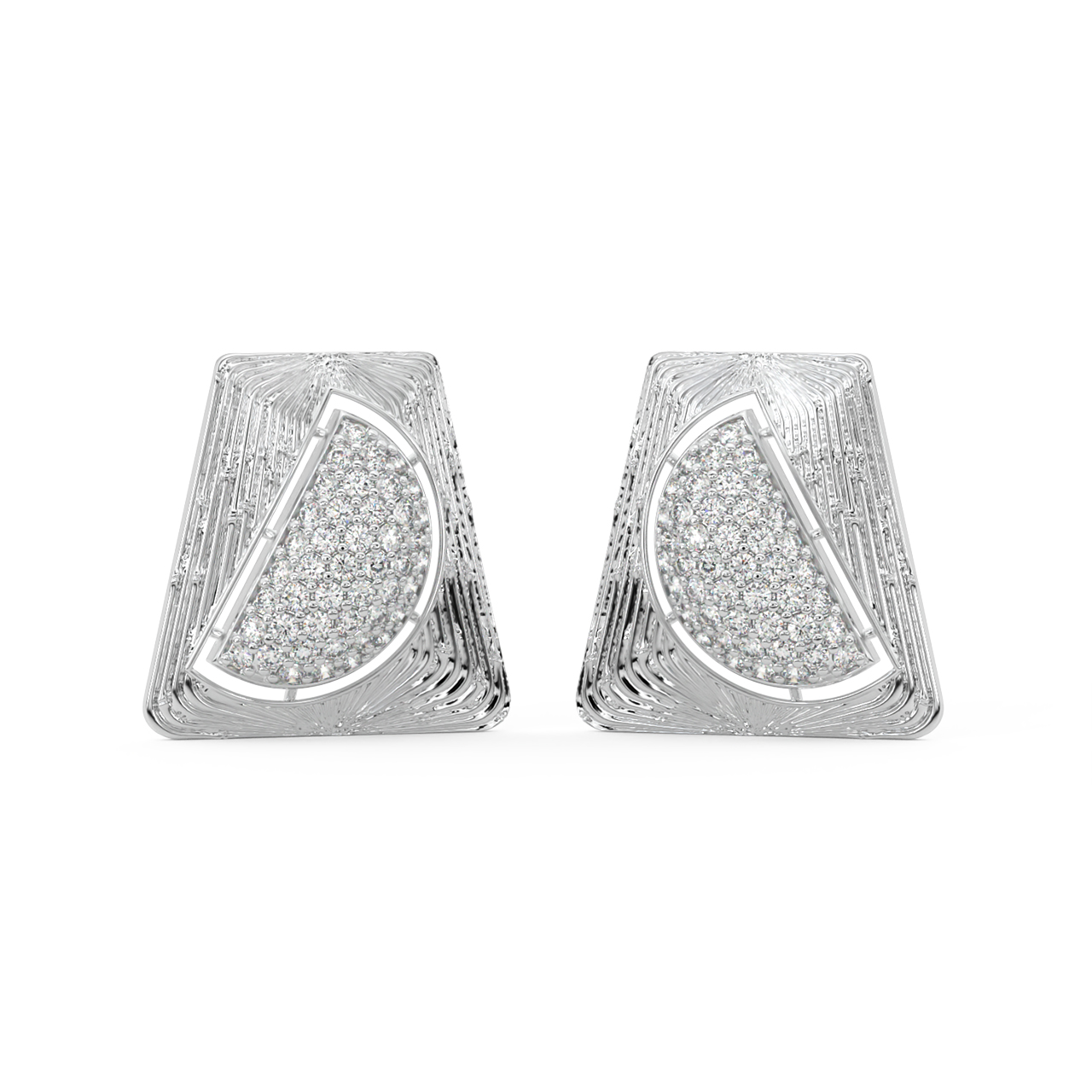 Patsy Round Diamond Stud Earrings