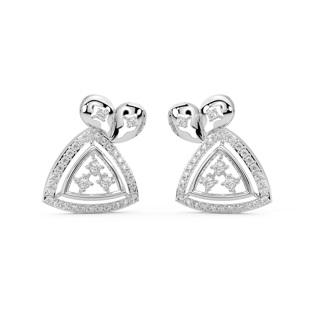 Dema Round Diamond Stud Earrings